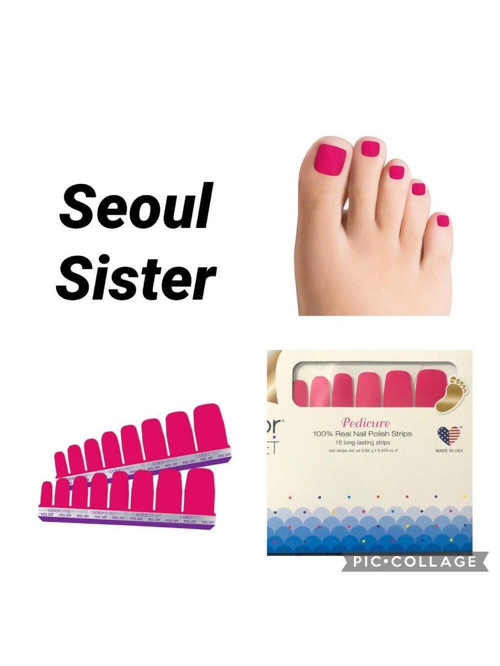 Color Street Seoul Sister Pedicure Nail Strips